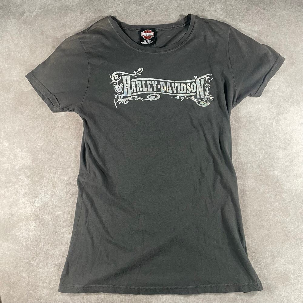 Women’s Italy Harley Davidson Biker Petite T-shirt Large